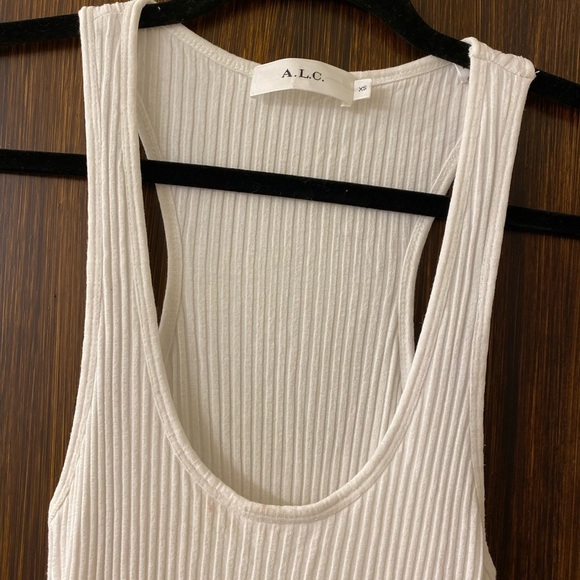 A.L.C. White Bea Ribbed Dress (SD1) - Picture 5 of 8